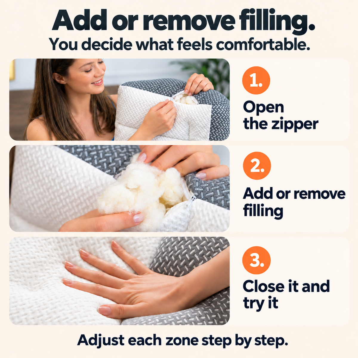 Add or remove filling
