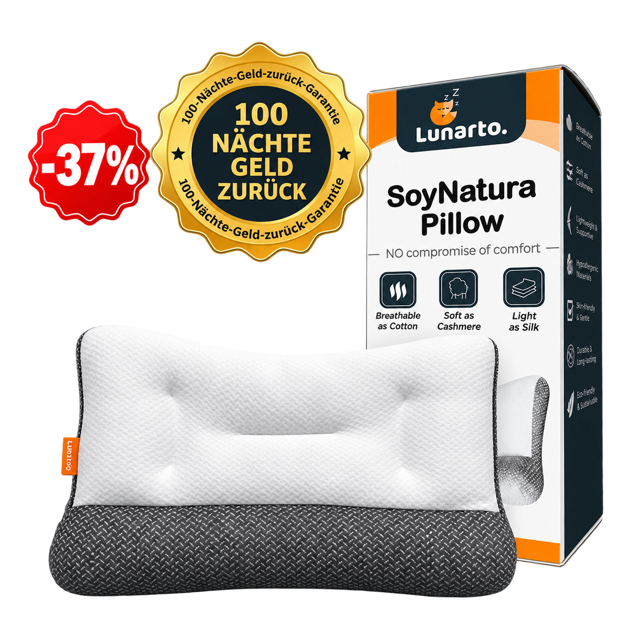 Lunarto® SoyNatura Prilagodljiv Vzglavnik