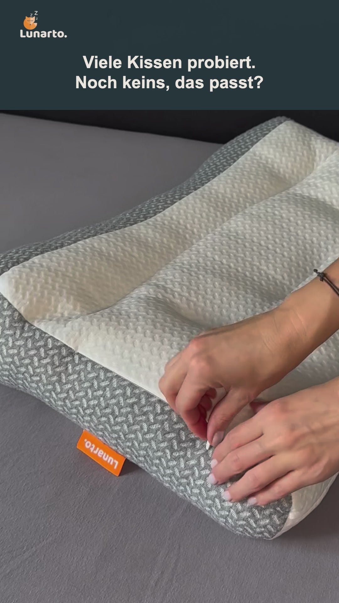 Video laden: So stellst du dein Lunarto® Kissen individuell ein